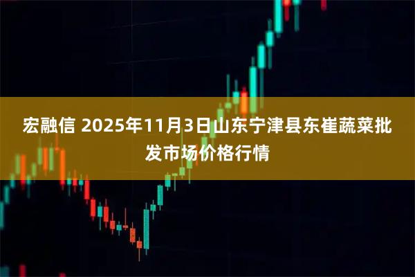 宏融信 2025年11月3日山东宁津县东崔蔬菜批发市场价格行情