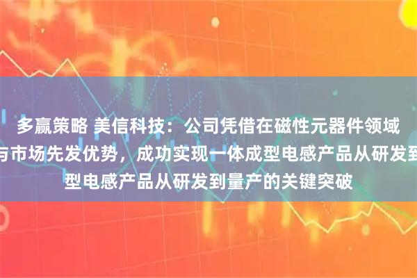 多赢策略 美信科技：公司凭借在磁性元器件领域的深厚技术沉淀与市场先发优势，成功实现一体成型电感产品从研发到量产的关键突破